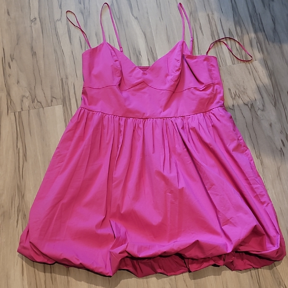 Vibrant Pink Spaghetti Strap Dress